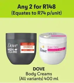 Makro DOVE Body Creams offer
