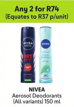 Makro NIVEA Aerosol Deodorants offer