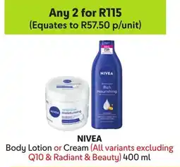 Makro NIVEA Body Lotion or Cream offer