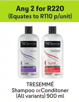 Makro TRESEMMÉ Shampoo or Conditoner offer