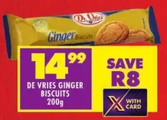Shoprite De vries ginger biscuits offer