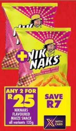 Shoprite Niknaks flavoured maize snack offer