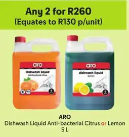 Makro ARO Dishwash Liquid Anti-bacterial Citrus or Lemon offer