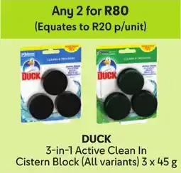 Makro DUCK 3-in-1 Active Clean In Cistern Block offer