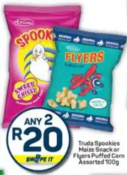 Pick n Pay Truda Spookies Maize Snack or Flyers Puffed Corn Assorted offer