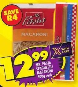 Shoprite Mr. pasta spaghetti/ macaroni offer