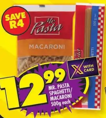 Shoprite Mr. pasta spaghetti/ macaroni offer