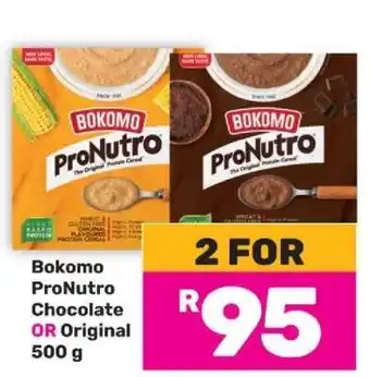 Game Bokomo ProNutro Chocolate OR Original 500 g offer