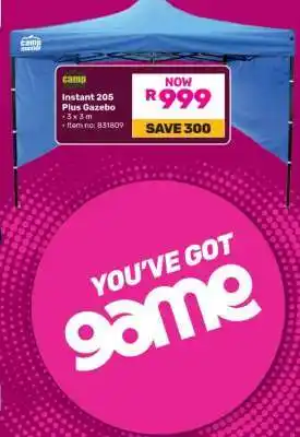 Game Instant 205 PLUS Gazebo offer