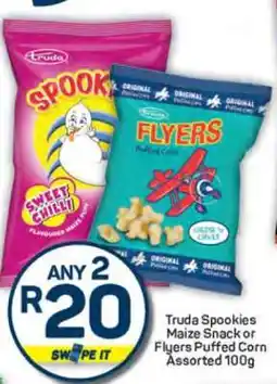 Pick n Pay Truda Spookies Maize Snack or Flyers Puffed Corn Assorted 100g offer