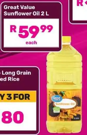 Game Great Value Sunflower Oil 2 L offer