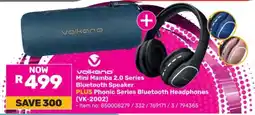 Game Volkano Mini Mamba 2.0 Series Bluetooth Speaker PLUS Phonic Series Bluetooth Headphones (VK-2002) offer