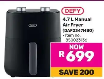 Game Defy 4.7 L Manual Air Fryer offer