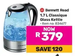 Game Bennett Read 1.7 L Classique Glass Kettle offer
