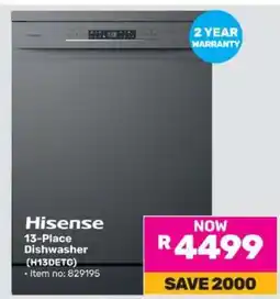 Game Hisense 13-Place Dishwasher (H13DET6) offer