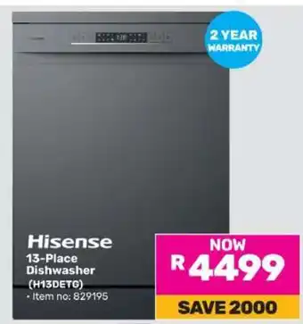 Game Hisense 13-Place Dishwasher (H13DET6) offer