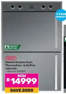 Game Defy Gemini Double Oven offer