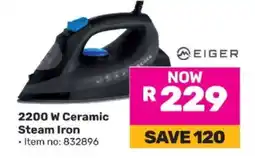 Game Eiger 2200 W Ceramic Steam Iron offer