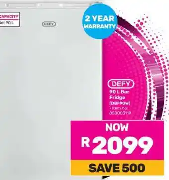 Game DEFY 90 L Bar Fridge offer
