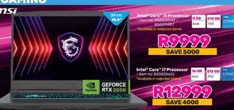 Game MSI Gaming Laptop with Intel Core i5 offer