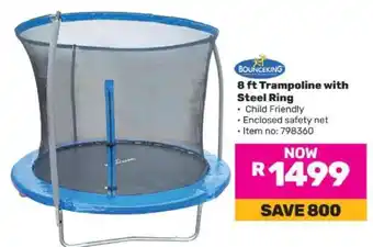 Game 8 ft Trampoline with Steel Ring offer
