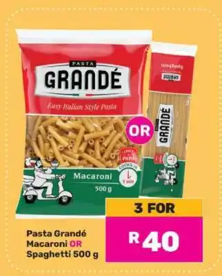 Game Pasta Grandé Macaroni OR Spaghetti 500 g offer