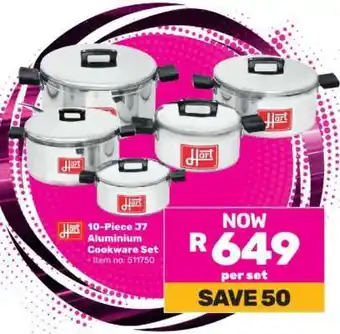 Game 10-Piece J7 Aluminium Cookware Set offer