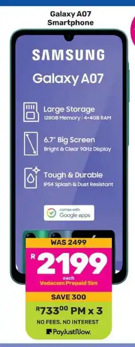 Game Galaxy A07 Smartphone offer