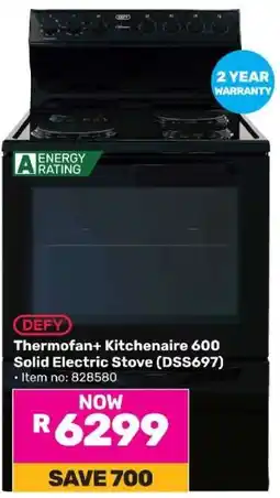 Game Thermofan+ Kitchenaire 600 Solid Electric Stove (DSS697) offer