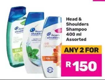 Game Head & Shoulders Shampoo 400 ml Assorted offer