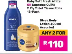 Game Nivea Body Lotion 400 ml Assorted offer