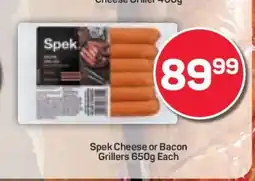 Pick n Pay Spek Cheese or Bacon Grillers 650g Each offer