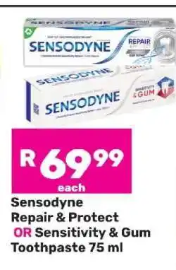 Game Sensodyne Repair & Protect OR Sensitivity & Gum Toothpaste 75 ml offer