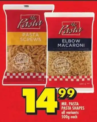 Shoprite Mr. pasta pasta shapes offer