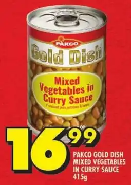 Shoprite Pakco gold dish mixed vegetables in curry sauce offer