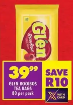 Shoprite Glen rooibos tea bags offer