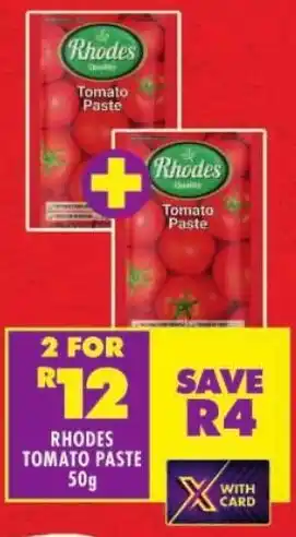 Shoprite Rhodes tomato paste offer