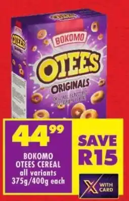 Shoprite Bokomo otees cereal offer