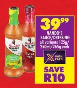 Shoprite Nando's sauce/ dressing offer