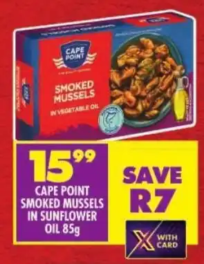 Shoprite Cape point smoked mussels in sunflower oil offer