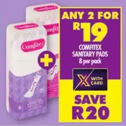 Shoprite Comfitex sanitary pads offer