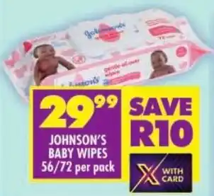 Shoprite Johnson's baby wipes offer