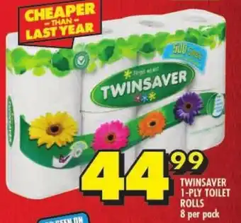 Shoprite Twinsaver 1-ply toilet rolls offer