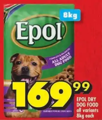 Shoprite Epol dry dog food offer