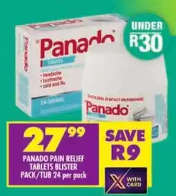 Shoprite Panado pain relief tablets blister offer