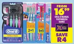 Shoprite Oral-b manual toothbrush range offer