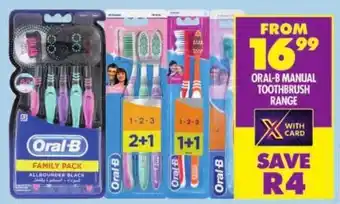 Shoprite Oral-b manual toothbrush range offer