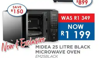 MIDEA 25 LITRE BLACK MICROWAVE OVEN
