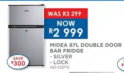 OK Furniture MIDEA 87L DOUBLE DOOR BAR FRIDGE offer