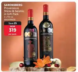 Makro SARONSBERG Provenance Shiraz & Seismic in Gift Pack offer